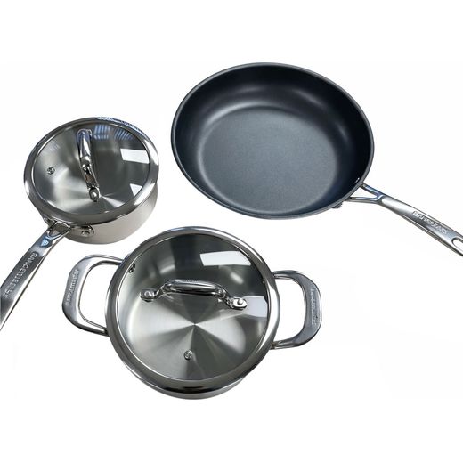 Rangemaster RM072PROMO Mixed set - Stainless Steel - Top view shot