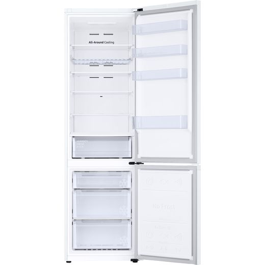Samsung Total No Frost Fridge Freezer - White - Front with door open shot