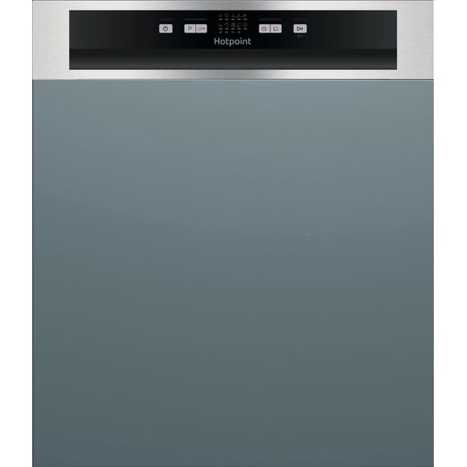 Hotpoint HBC2B19XUKN Semi Integrated Standard Dishwasher - Silver Control Panel - F Rated
