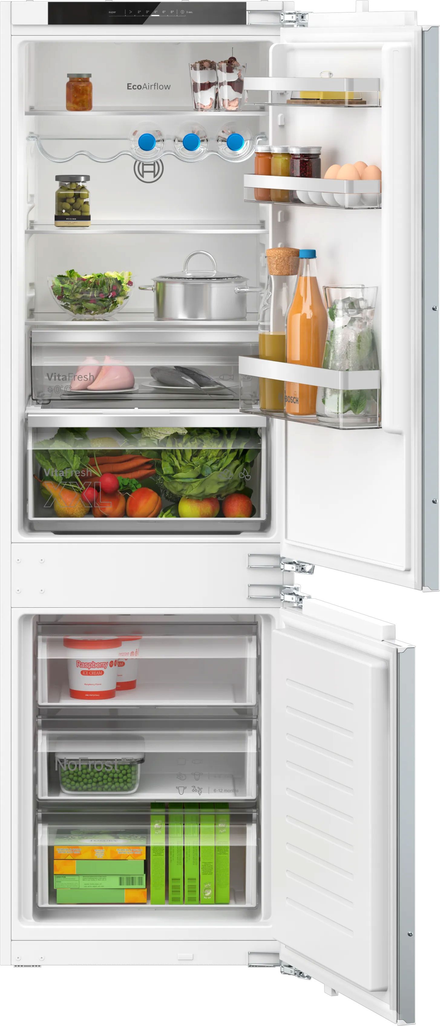 Bosch Built-in Fridge Freezer - 260L Total Capacity - NoFrost - White