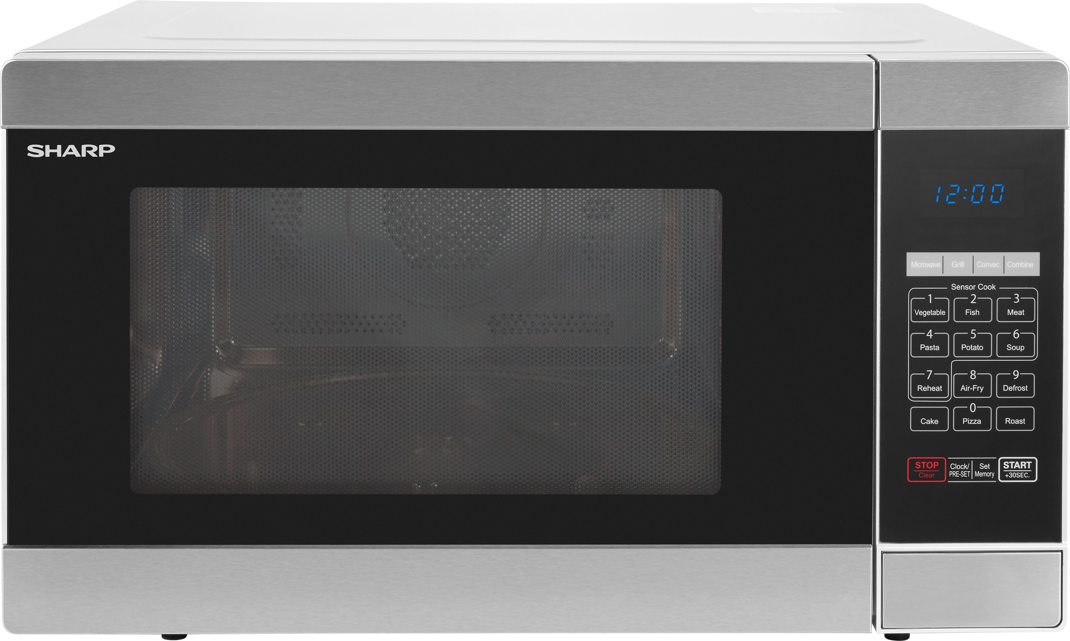 Sharp R956SLM 33cm High, Freestanding Combination Microwave Oven - Silver, Silver