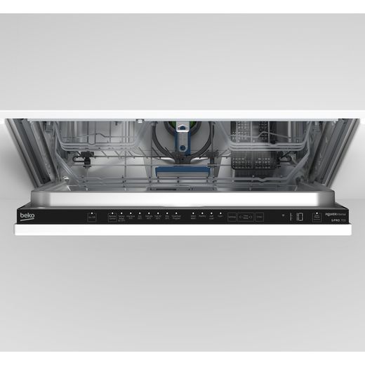 Beko bPRO 700 Integrated Standard Dishwasher - Stainless Steel - control panel shot 