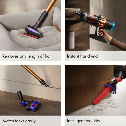 Dyson V16 Piston Animal™ Submarine™ Wet & Dry Cordless Vacuum Cleaner - Black / Copper - Annotation - Accessories shot