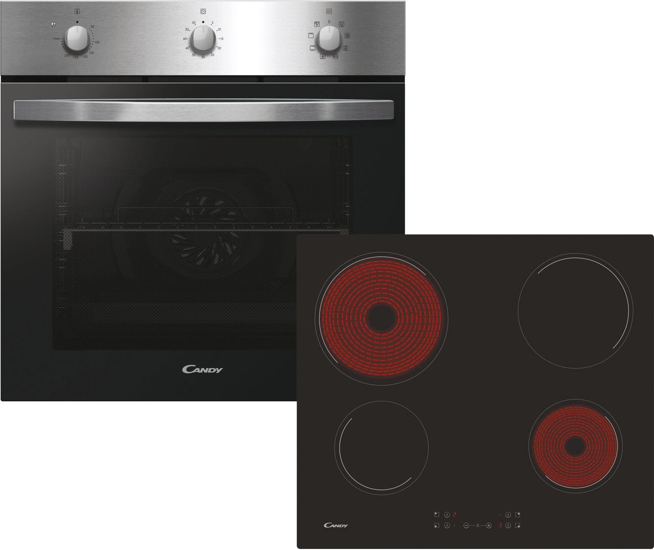 PCI27XCH64CCB Candy Oven and Ceramic Hob