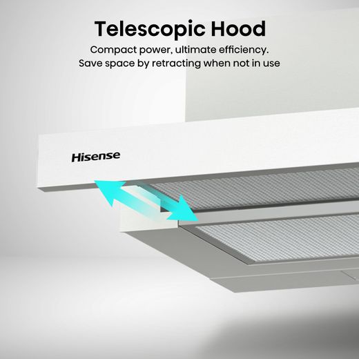 Hisense CH6T10BXUK Telescopic Cooker Hood Stainless Steel - Annotation - Telescopic hood