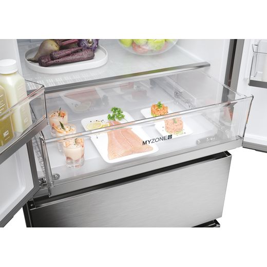 Haier American Fridge Freezer - Platinum Inox - MyZone compartment