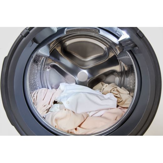 Bosch Series 6 i-Dos WGH254A0GB 10kg WiFi Connected Washing Machine with 1400 rpm - White - close up drum shot