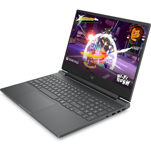 HP Victus Gaming 15-fb3007na 15.6" Laptop - AMD Ryzen™ 7, 512GB SSD, 16 GB RAM - Mica Silver - left perspective shot