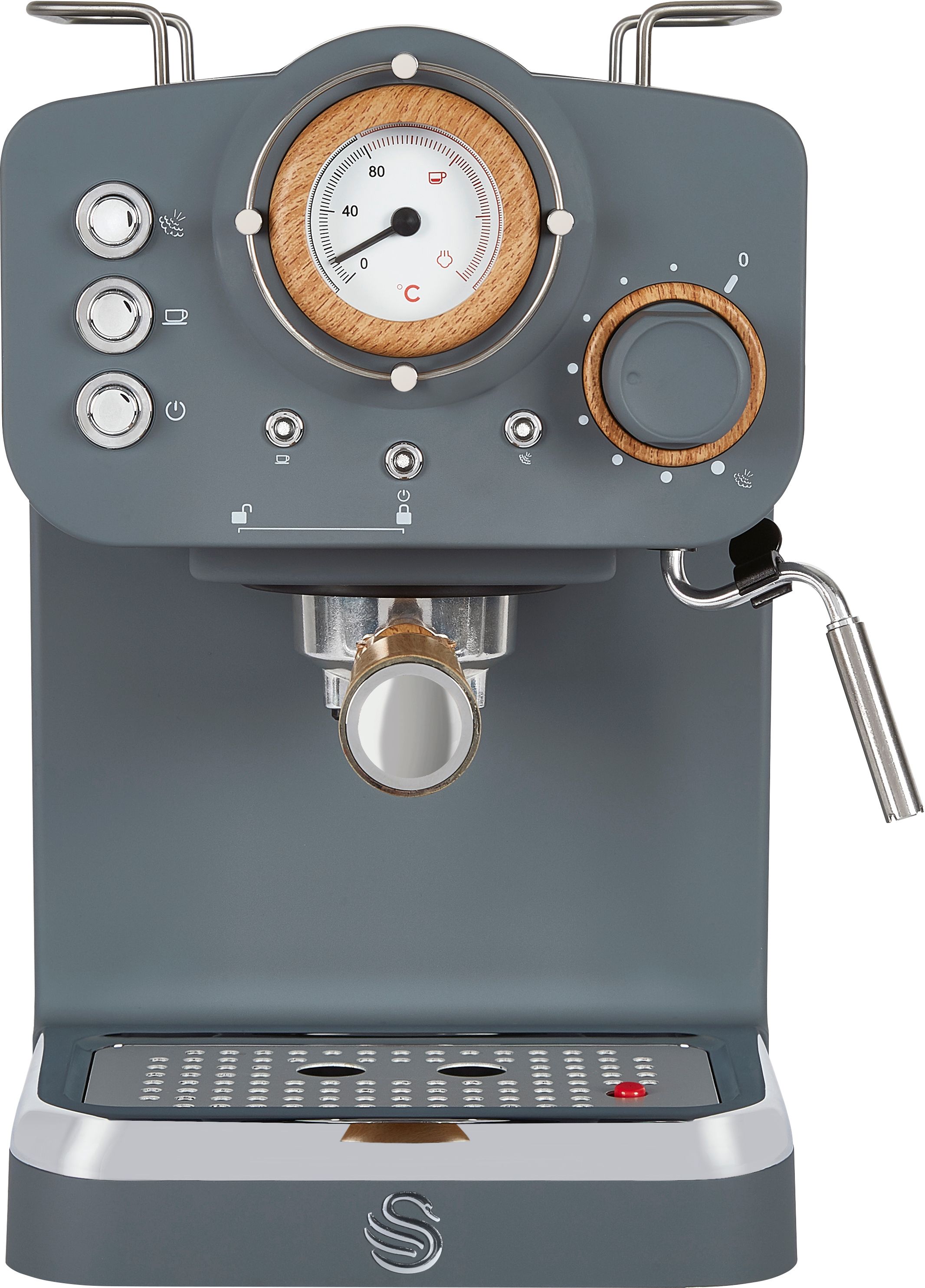 Swan Nordic SK22110GRYN Espresso Coffee Machine - Grey