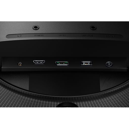 Samsung Odyssey G55C 32" Quad HD 165Hz Gaming Monitor with FreeSync - Black - port shot