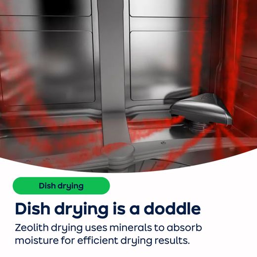 NEFF N70 Integrated Standard Dishwasher - Stainless Steel  - AO Annotation -  Zeolith-drying