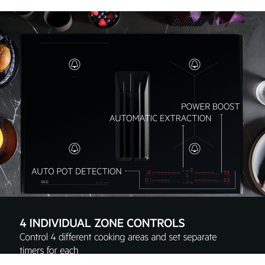 AEG TCH74B01CB 949598097 Induction Hob - Black - Annotation - Individual zone control shot