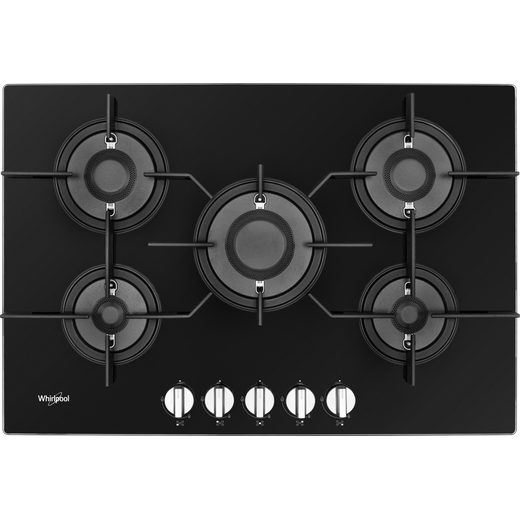 Whirlpool W Collection POW75D2/NB Built In Gas Hob - Black