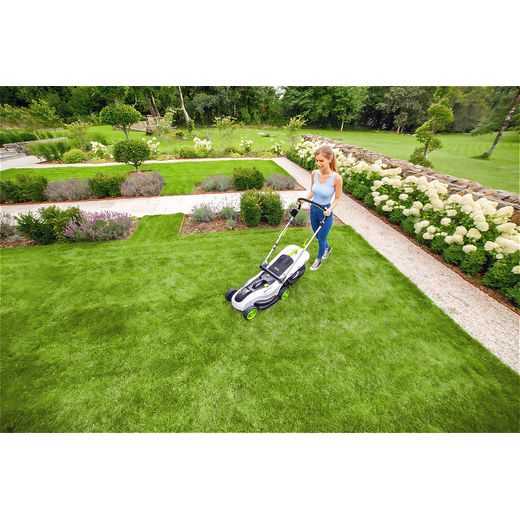 Gtech 1-05-020 Lawn Mower Green / White - Person cutting grass shot