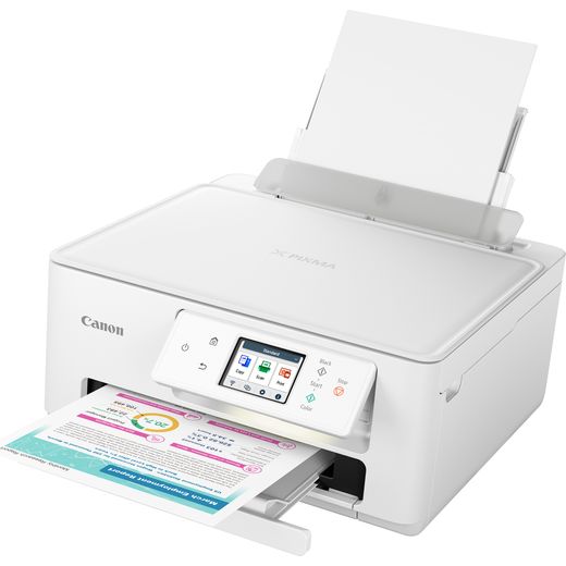 Canon PIXMA TS7650i Printer - White - Left perspective shot