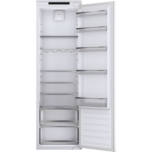 Haier HAMS518EWK Integrated Upright Fridge - White - Front with door open shot