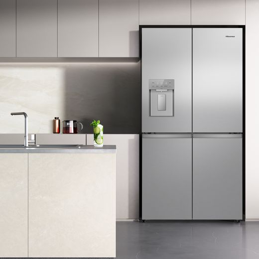 Hisense PureFlex American Fridge Freezer - Stainless Steel - American fridge freezer in kitchen shot