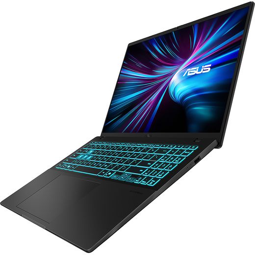 ASUS V16 V3607VH 16" Gaming Laptop - NVIDIA® GeForce® RTX™ 5050, 512GB SSD - Black - Left perspective shot 