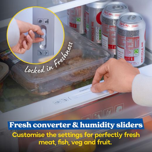 Russell Hobbs American Fridge Freezer - Black Steel - Annotation - fresh converter shot
