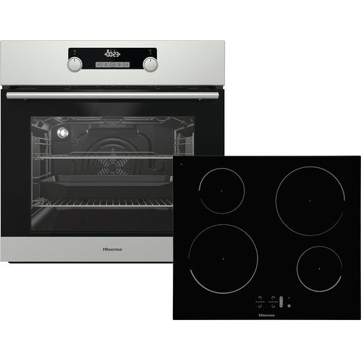 Hisense BI6032IXUK Built In Electric Single Oven and Induction Hob Pack - Stainless Steel / Black - A Rated