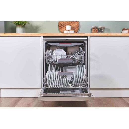 Bosch Series 6 Standard Dishwasher - Silver - Door open