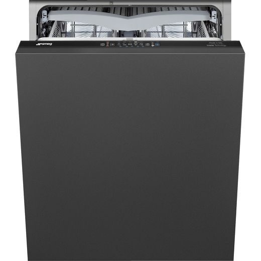 Smeg DI361C Fully Integrated Standard Dishwasher - Black Control Panel with Fixed Door Fixing Kit - C Rated