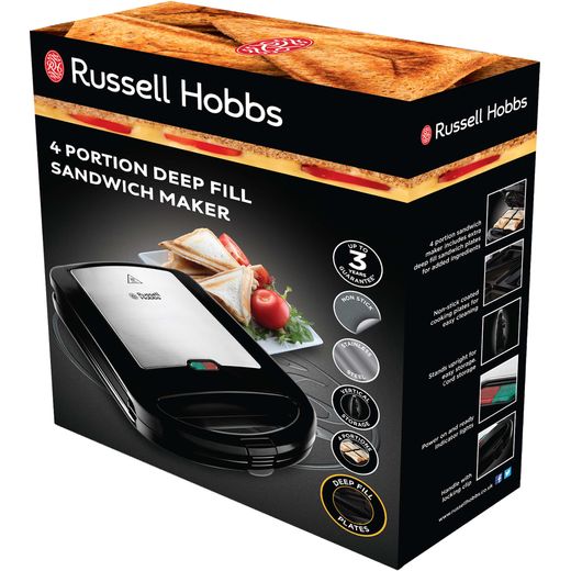 sell Hobbs Sandwich Toaster - Black - Left box perspective shot