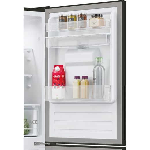 Hoover H-FRIDGE 300 Fridge Freezer - Matte Black - Close up door shelf shot