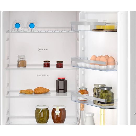 NEFF KI7962FD0G 194cm Integrated Frost Free Fridge Freezer with Fixed Door Hinge - White - Internal shot