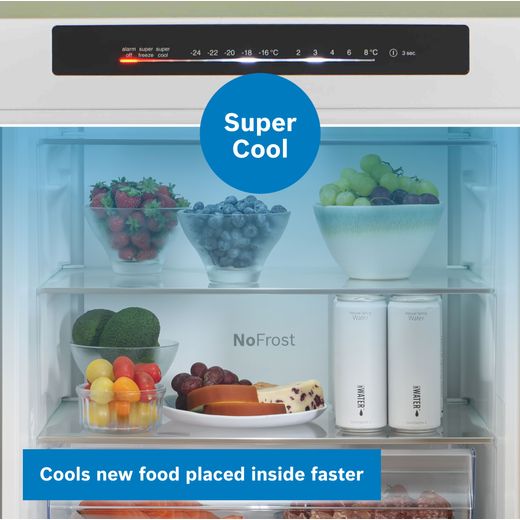 Bosch Series 4 70/30 Frost Free Fridge Freezer - Silver - Annotation - Super cool shot