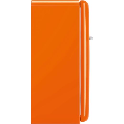 Smeg Right Hand Hinge FAB28ROR6 153cm High Small Fridge with Ice Box - Orange - Side shot