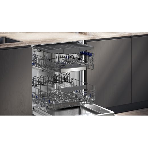 Siemens IQ-500 Fully Integrated Standard Dishwasher - Black - Dishwasher in kitchen shot