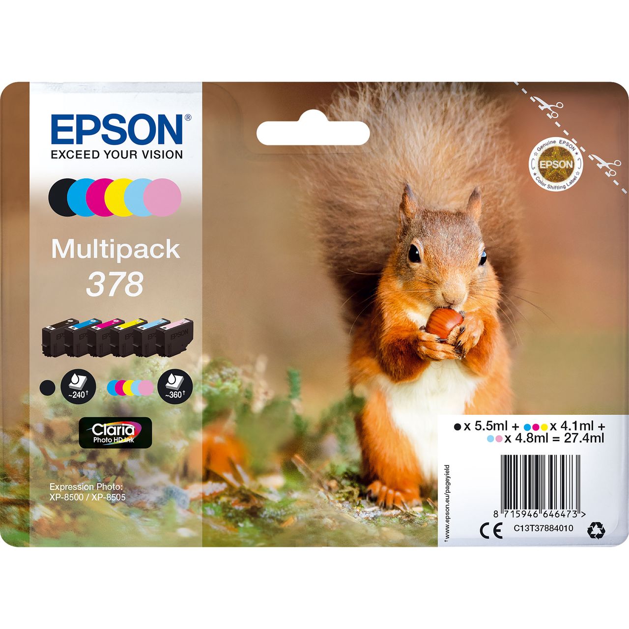 Epson Squirrel Multipack 6-colours 378 Claria Photo HD Ink Review