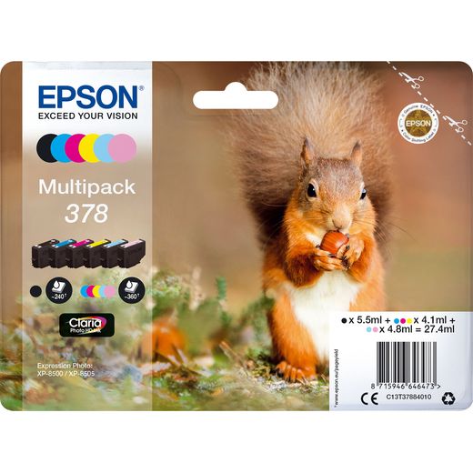 Epson Squirrel Multipack 6-colours 378 Claria Photo HD Ink