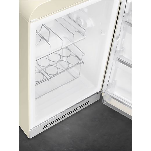 Smeg 50s Style Right Hand Hinged Home Bar FAB10HRCR6 97cm High Fridge - Cream - Top view inside shot