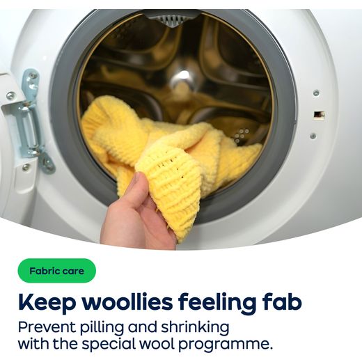 Candy Quick Pro GD 9N2-80 8Kg Heat Pump Tumble Dryer - White - AO Annotation - Wool-Programme