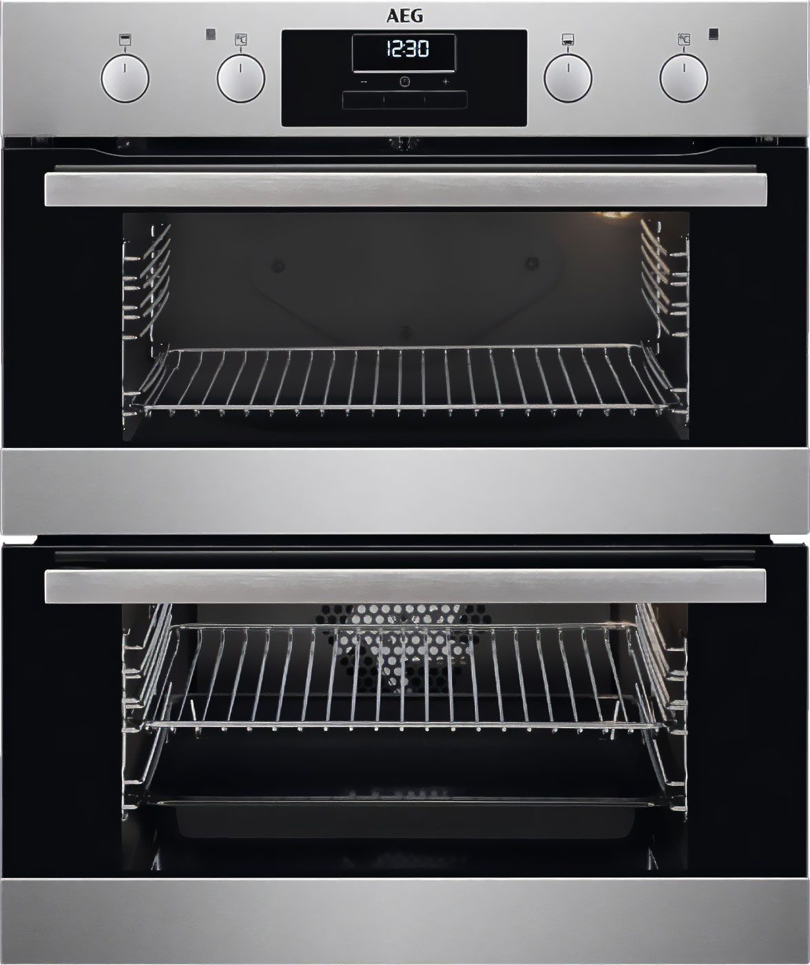 Image of AEG DUB331110M Built Under Electric Double Oven - Stainless Steel - A/A Rated, Stainless Steel