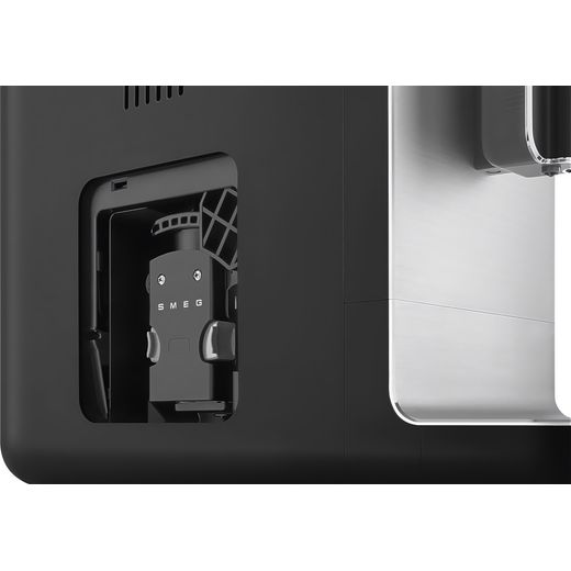 Smeg BCC12BLMUK Coffee Machines Matt Black - Close up back shot