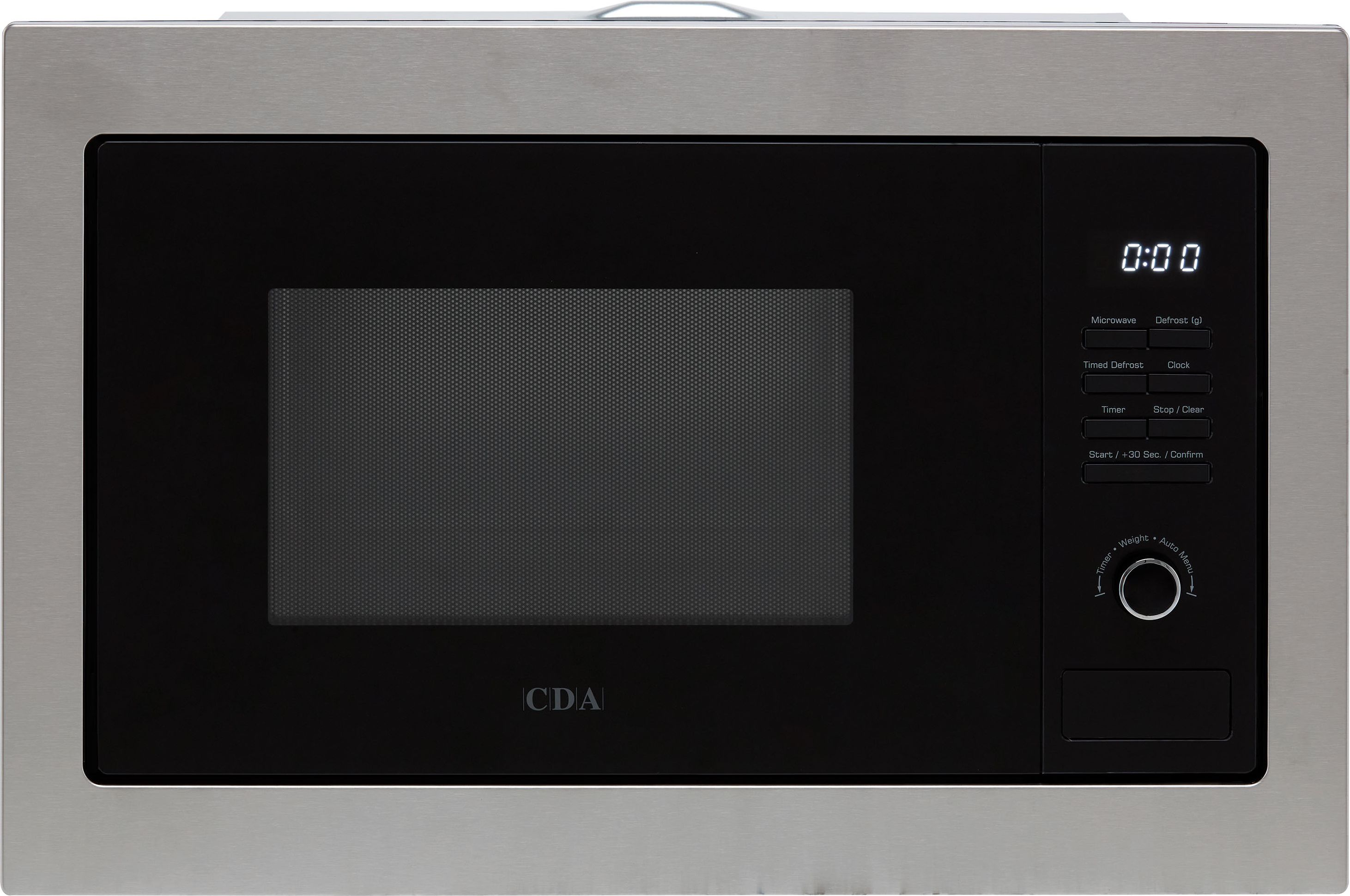 CDA VM131SS Built In 39cm Tall Compact Microwave - Stainless Steel, Stainless Steel