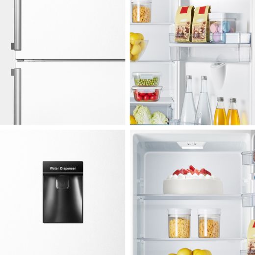 Fridgemaster MC55265DE 180cm 70/30 Fridge Freezer - White - Various shots