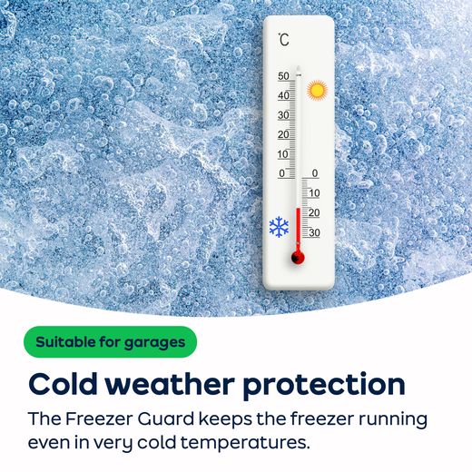 Beko Frost Free Upright Freezer - White - AO Annotation - Freezer guard