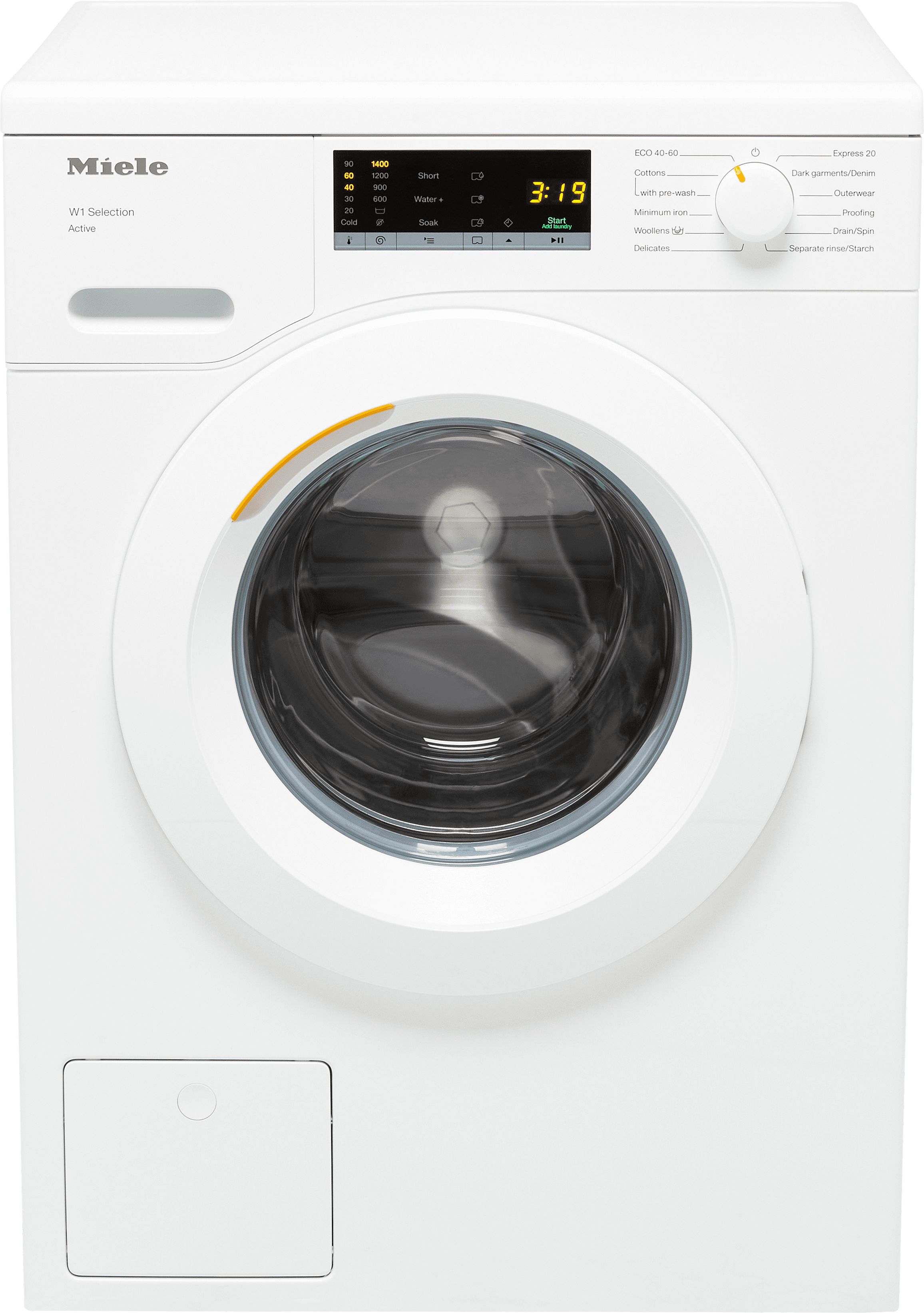 Miele W1 WSA023 7kg Washing Machine with 1400 rpm - White - B Rated, White