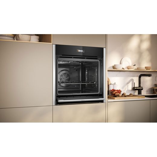 NEFF N70 Slide & Hide® Built In Electric Single Oven - Stainless Steel - Oven in kitchen shot