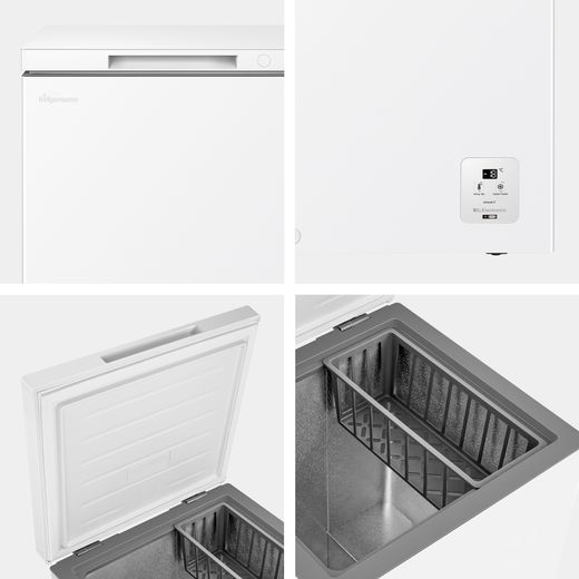 Fridgemaster Chest Freezer - White - Close up detail shot 