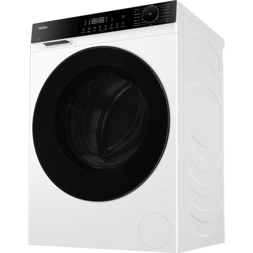 Haier X5 Plus HW120-BP14357AUK 12kg Washing Machine with 1400 rpm - White - left perpsective shot