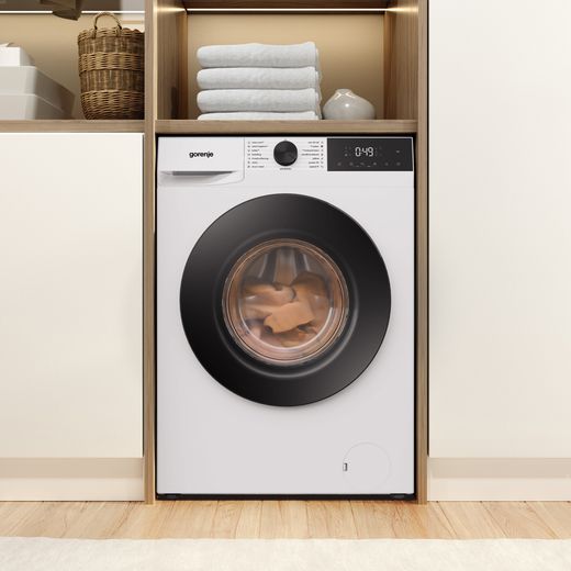 Gorenje G200 Series WG2P94A22/UK 9kg Washing Machine with 1400 rpm - White - Washing machine in room