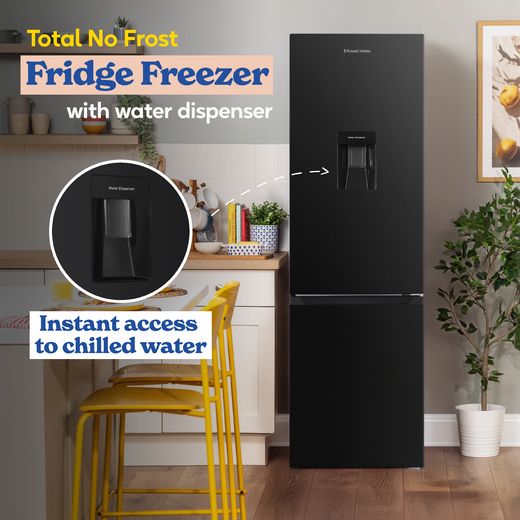 Russell Hobbs RH181TNF552E1DIWD 181cm 60/40 Frost Free Fridge Freezer - Black Steel - annotation - instant chill water shot