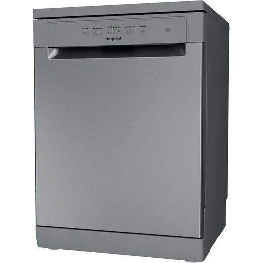 Hotpoint Standard Dishwasher - Stainless Steel - Left perspective shot