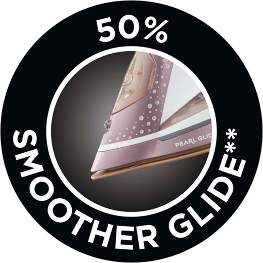 Russell Hobbs Pearl Glide 23972 2600 Watt Iron -Pink - Annotation - Smoother glide shot