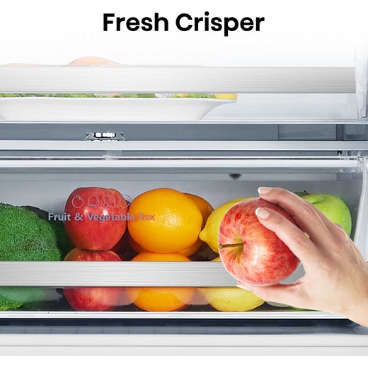 Hisense 60/40 Frost Free Fridge Freezer - Stainless Steel - Annotation - Fresh crisper